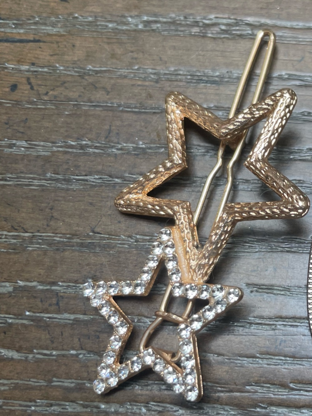 Gold Rhinestone Star Hair Clip Barrette Celestial Y2K Coquette